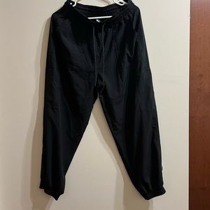 Black windbreaker joggers